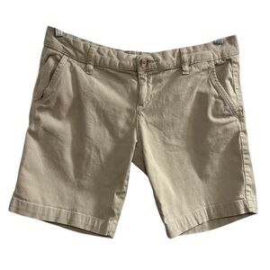 Aeropostale Women's Bermuda Twill Shorts Size 8 Beige Summer Casual